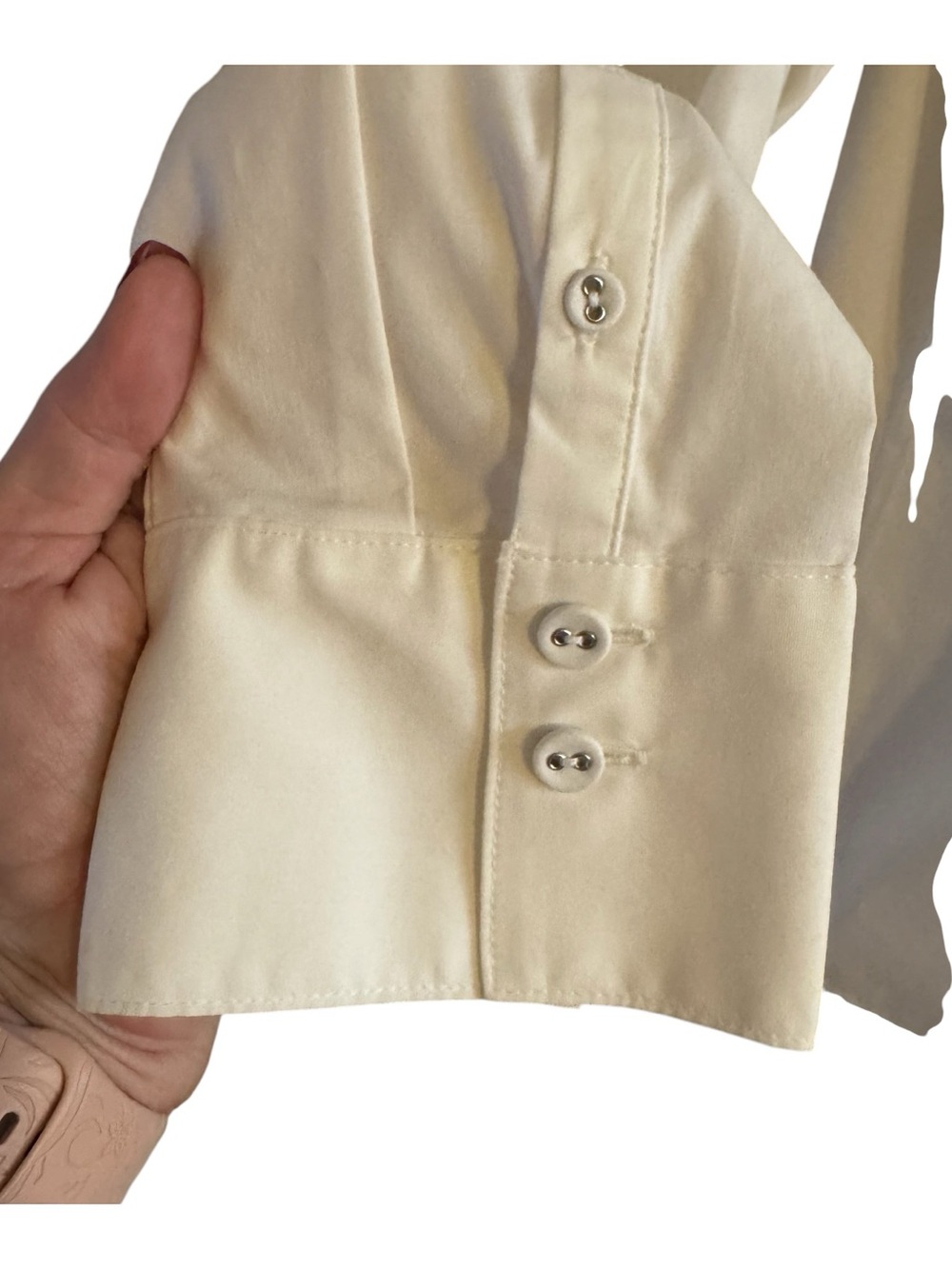 J. JILL  Crisp WHITE Button Down Shirt XLARGE    #V - Picture 4 of 8